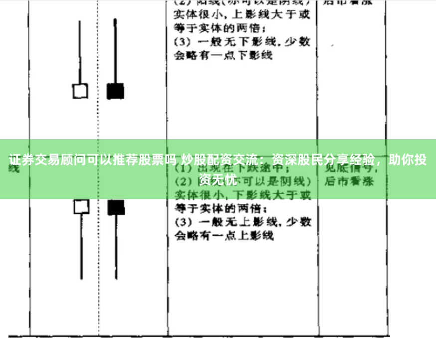 证券交易顾问可以推荐股票吗 炒股配资交流:资深股民分享经验,助你投资无忧
