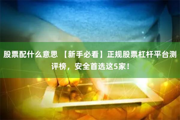 股票配什么意思 【新手必看】正规股票杠杆平台测评榜,安全首选这5家!